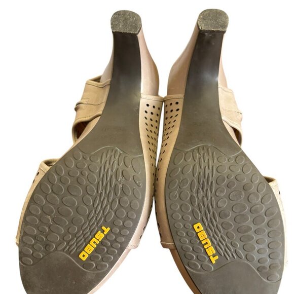 Tsubo Casio Heels Open Toe Perforated Size 10 - Picture 7 of 8
